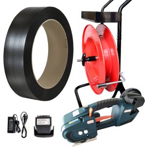 Akkumulátoros pántológép TES készlet PP pántszalag + adagoló + akkumulátor + töltő