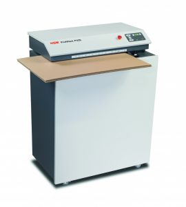 HSM ProfiPack P425 kartonaprító gép, amely használt dobozokat térkitöltővé alakít